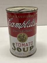 Vintage Campbell&#39;s Tomato Soup Can Metal Bank 125th Anniversary - $12.55