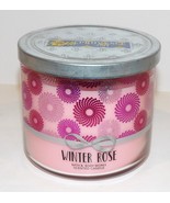LOVELY BATH &amp; BODY WORKS WINTER ROSE 3-WICK SCENTED 14.5 OZ CANDLE ~WRON... - $36.62