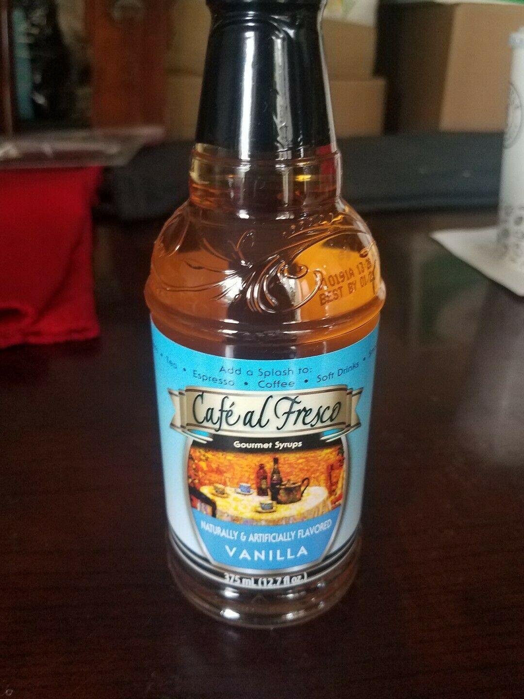 Cafe al Fresco Sugar Free Gourmet Vanilla Coffee Syrup 12.7oz Bottle