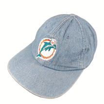 Miami Dolphins NFL Football Denim New Era Embroidered Vintage Strapback Hat - $32.66