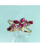2Ct Marquise Cut Pink Ruby Vintage Band Engagement Ring 14K Rose Gold Fi... - $113.60