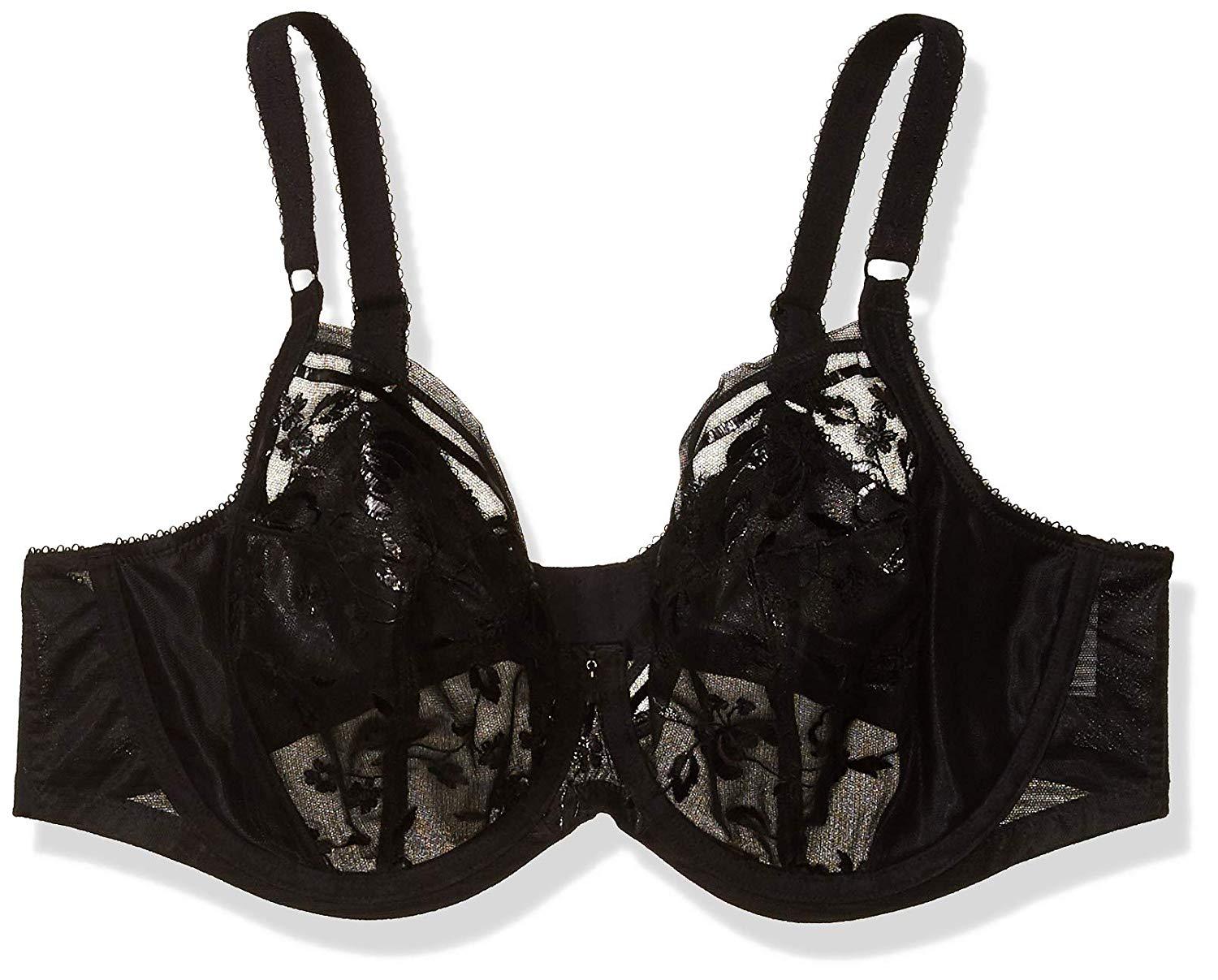 Elomi BLACK Roxanne Underwire Plunge Bra, US 38M, UK 38J Bras & Bra Sets