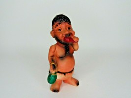 Vintage Caveman Figure figurine World Creations Japan drumstick    6&quot; ta... - $13.85