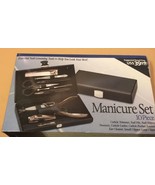 Manicure Set Kits 10 Piece In Black Box &quot;Nail Grooming Tools To Help You&quot; - $8.67
