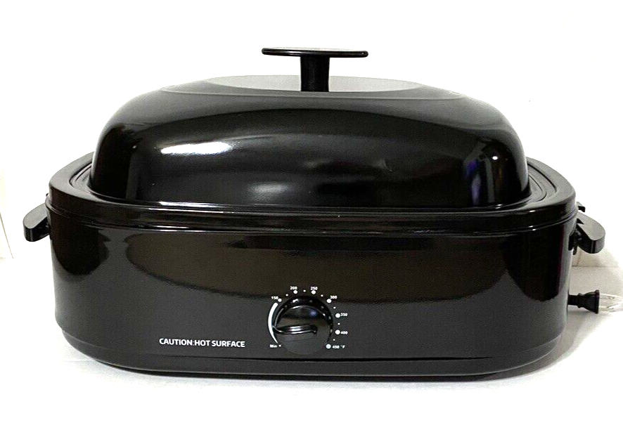 Mainstays Black 14 Quart Roaster Oven with Removable Steel Roasting