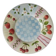 Yankee Candle Strawberry Cherries Plate Ceramic Farmhouse Country Cottag... - $10.99