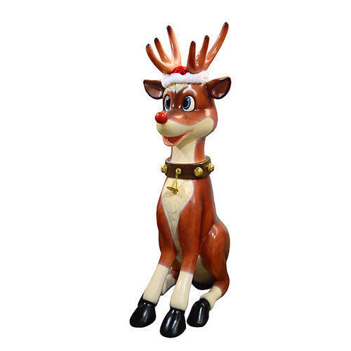 Funny Reindeer Statue - Funny Lying Down Christmas Reindeer Life Size 