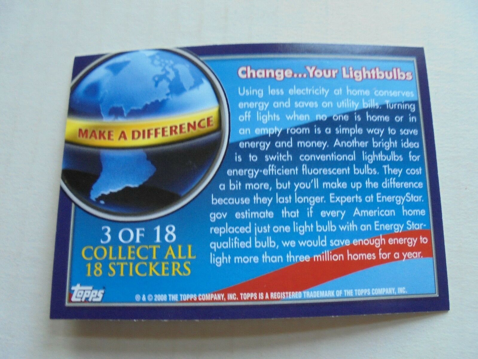 2008 Topps Barack Obama Inauguration Sticker #2 NM/M Condition Trading Card