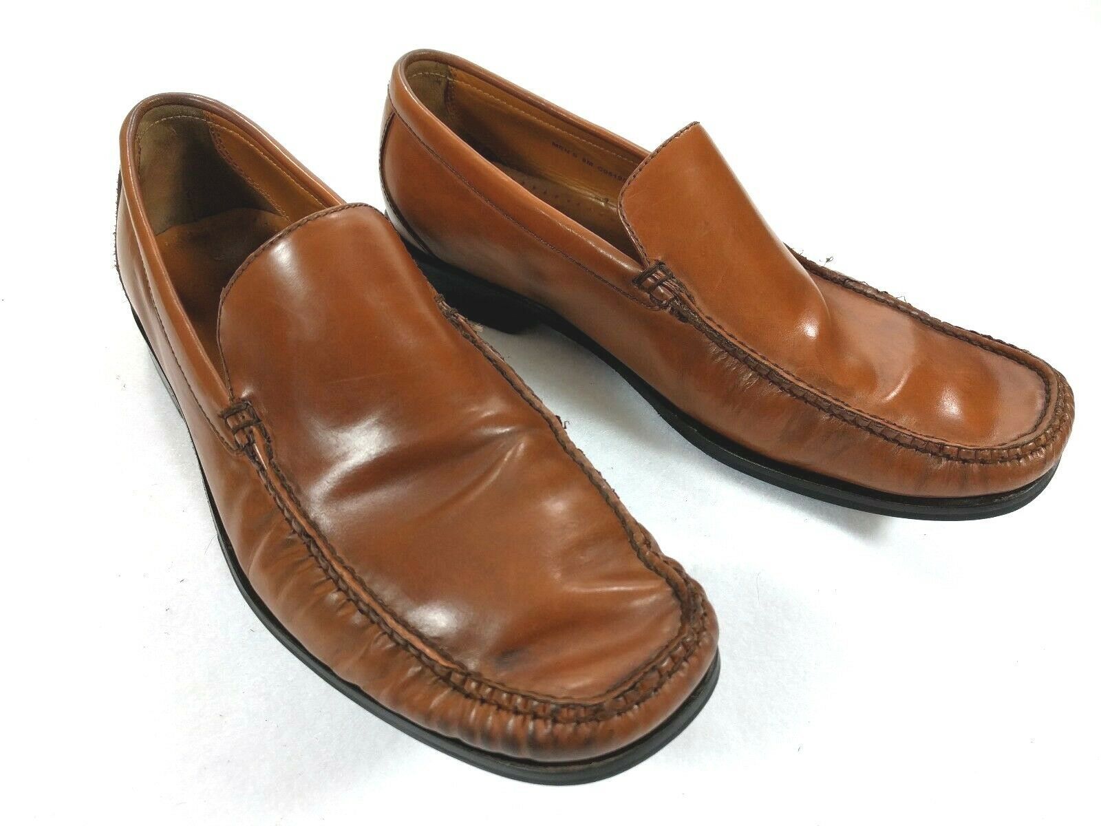 cole haan moc toe leather loafers