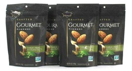 4 Bags Blue Diamond 5 Oz Garlic Herb & Olive Oil Crafted Gourmet Almonds