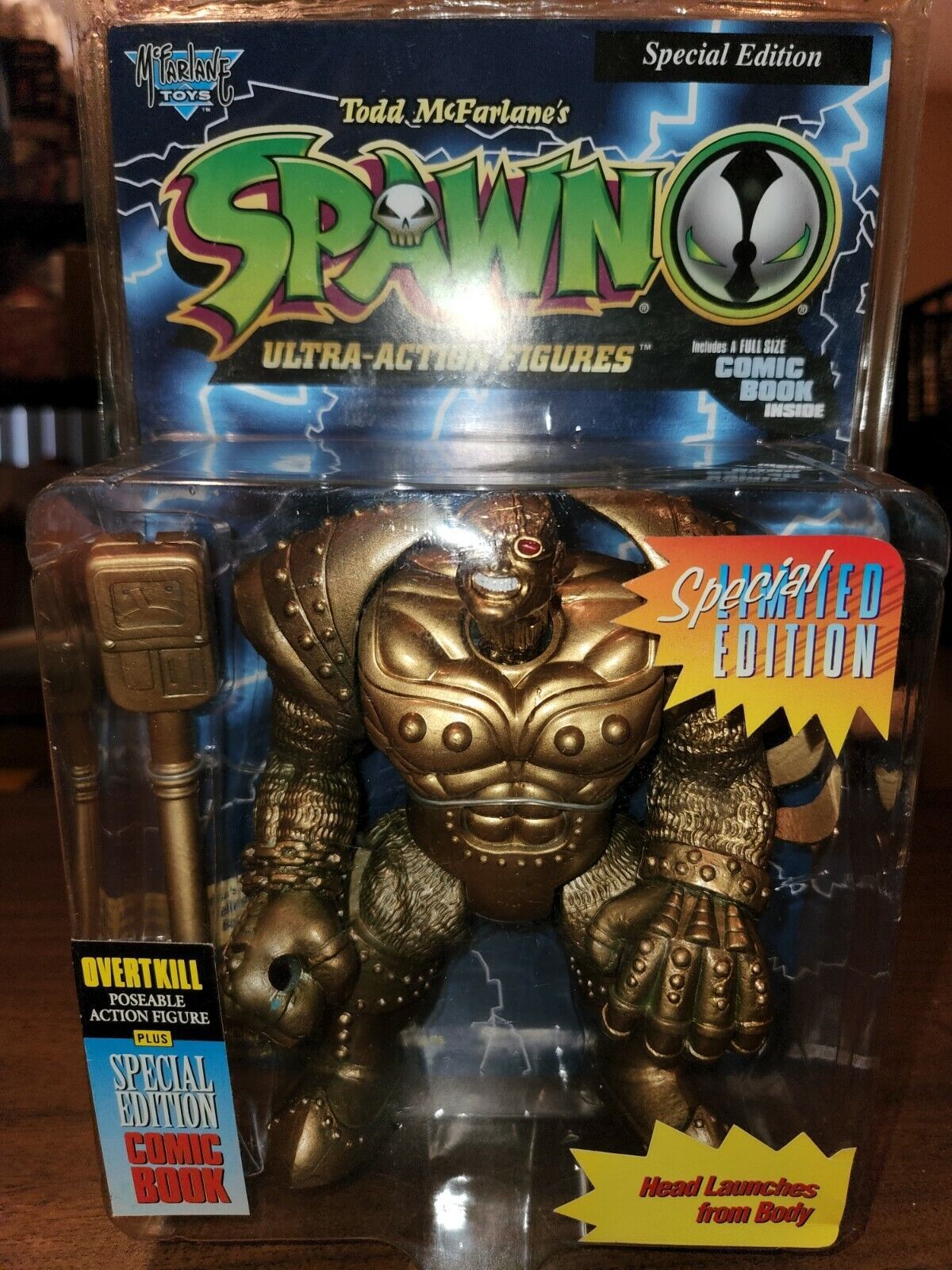 1995 McFarlane Toys Overtkill SPAWN Ultra ACTION Figure Limited Ed