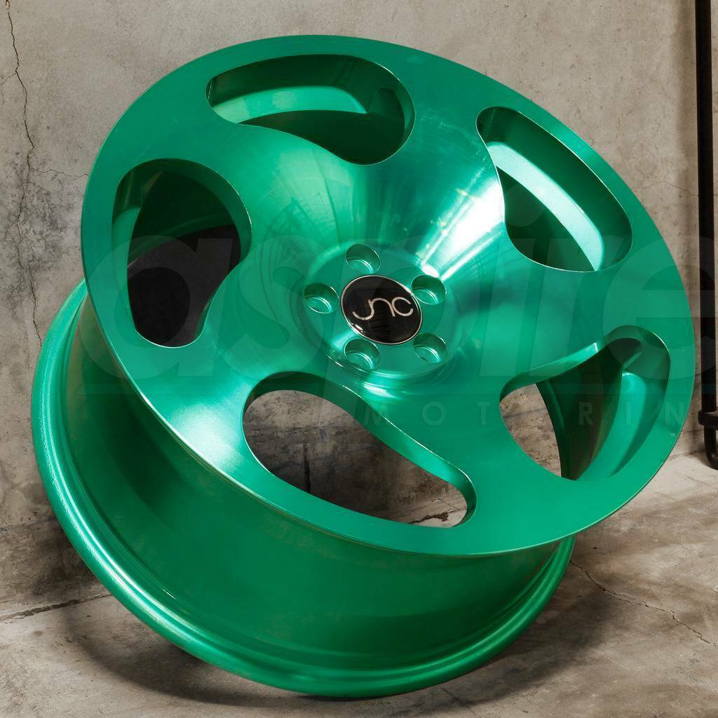 18x8.5 JNC 036 JNC036 5x100 35 Transparent Green Wheel New set(4) Wheels
