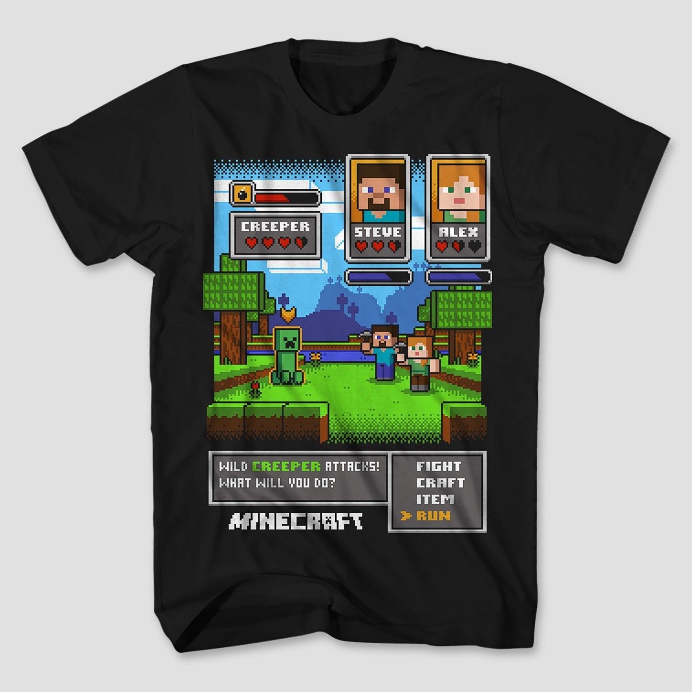 minecraft black shirt