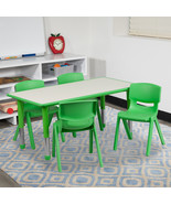 23x47 Green Activity Table Set YU-YCY-060-0034-RECT-TBL-GREEN-GG - $227.95