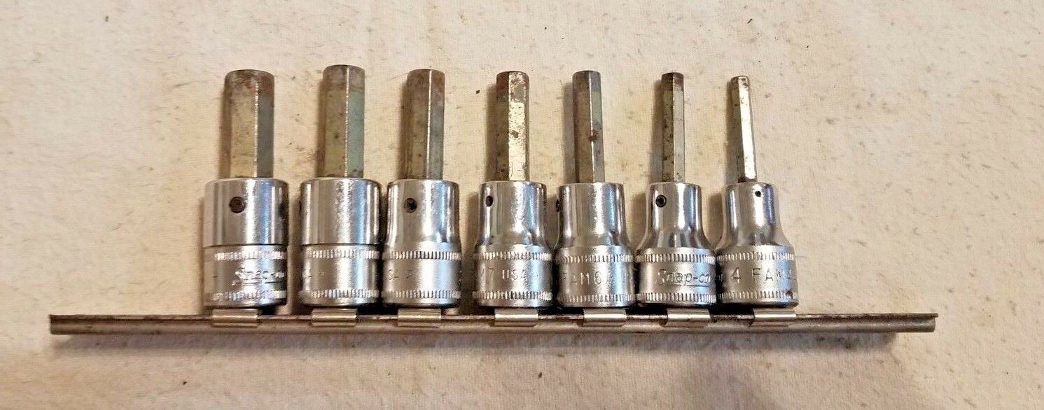 SnapOn 7 pc 3/8" Drive Metric Hex Bit Standard Socket Set 207EFAMY