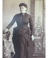 Antique Photograph Young Woman Standing Victorian 1890's Vintage 24591 - $10.37