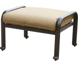 Outdoor Ottoman Patio furniture Cast Aluminum Elisabeth Furniture Desert Bronze image 2