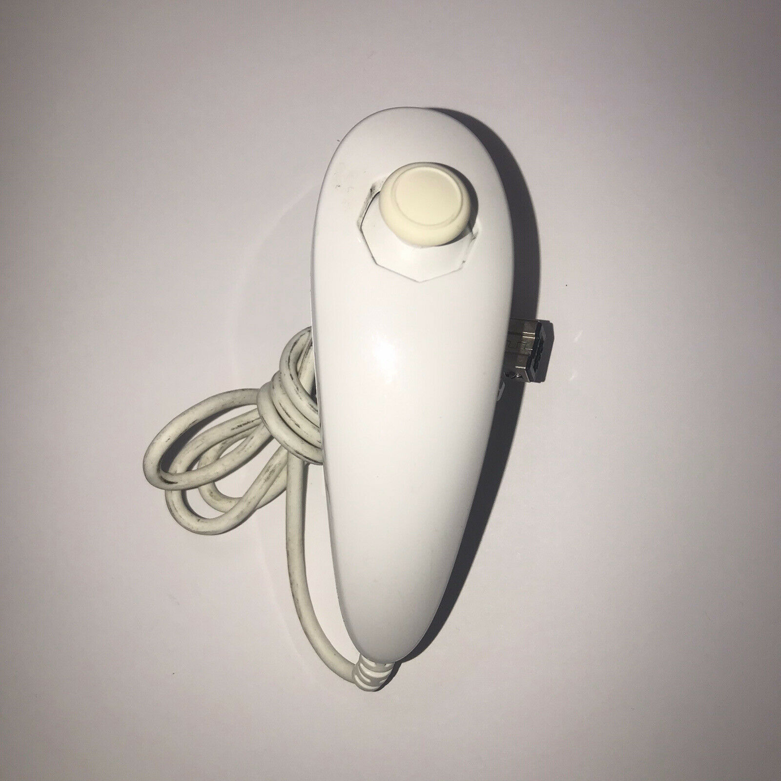 Nintendo Wii White Nunchuk Controller Authentic Model Number RVL 004 Works Used