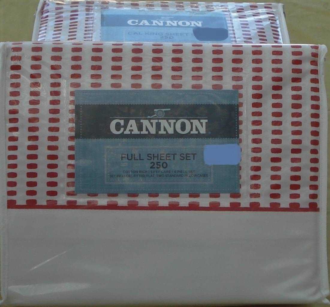 Cannon Rubie Rose Sheet Set Cotton Blend 250 TC VARIOUS BRAND NEW IN PACKAGE 