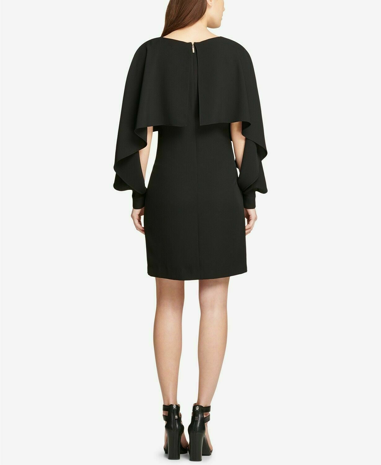 black chiffon cape