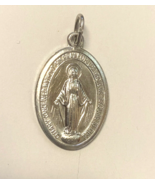 Our Lady of the Miraculous Silver tone  Image 1&quot; Medal, New from Italy - $2.52
