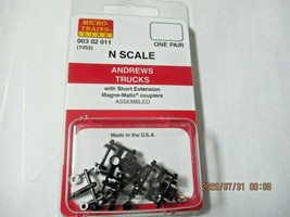 Micro-Trains Stock # 00302011 (1052) Andrew Trucks Short Extension N-Scale image 1
