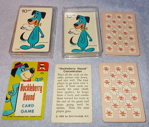 Vintage Hanna Barbara 1967 Huckleberry Hound Childs Card Game Ed U ...