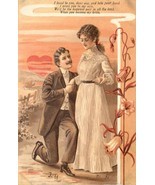 PFB Embossed Postcard 7197 Loving Couple Marriage Proposal Engagement, P... - $9.04