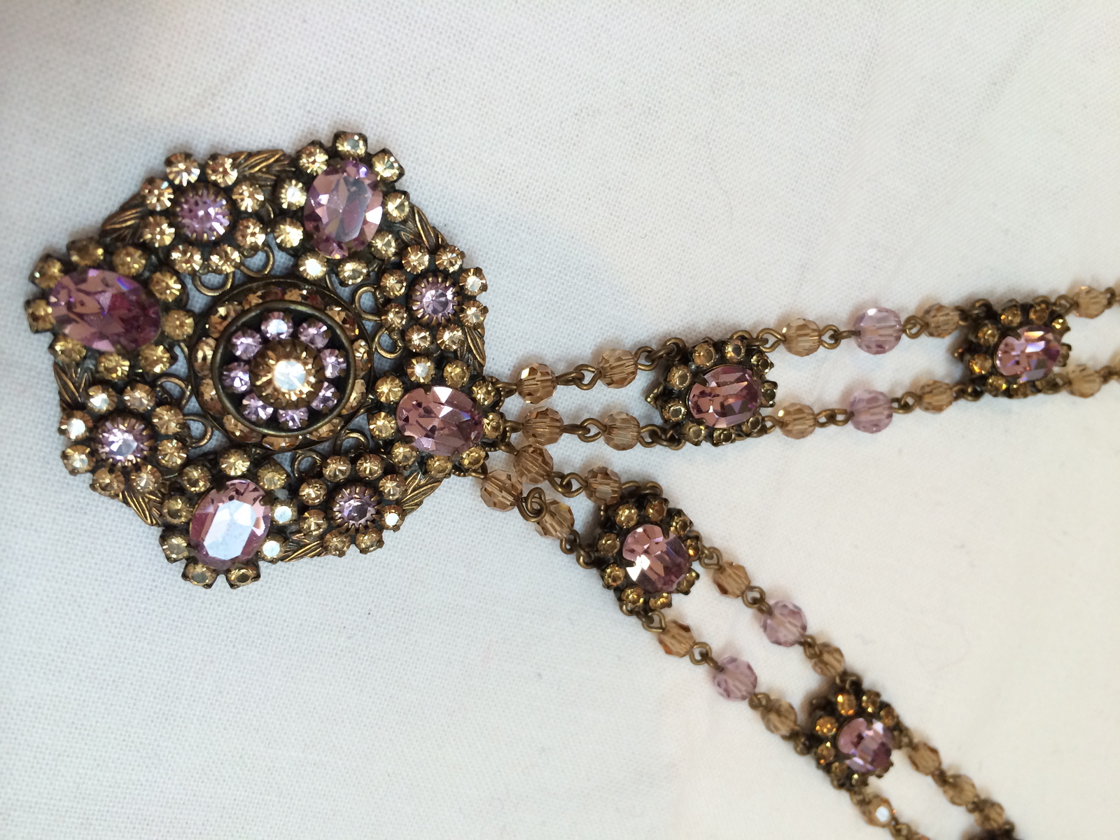 Liz Palacios San Francisco Necklace and Earrings Set Crystal Swarovski