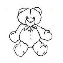 Cute Teddy Bear  Rubber Stamp  made in america free shipping  ab - $13.63