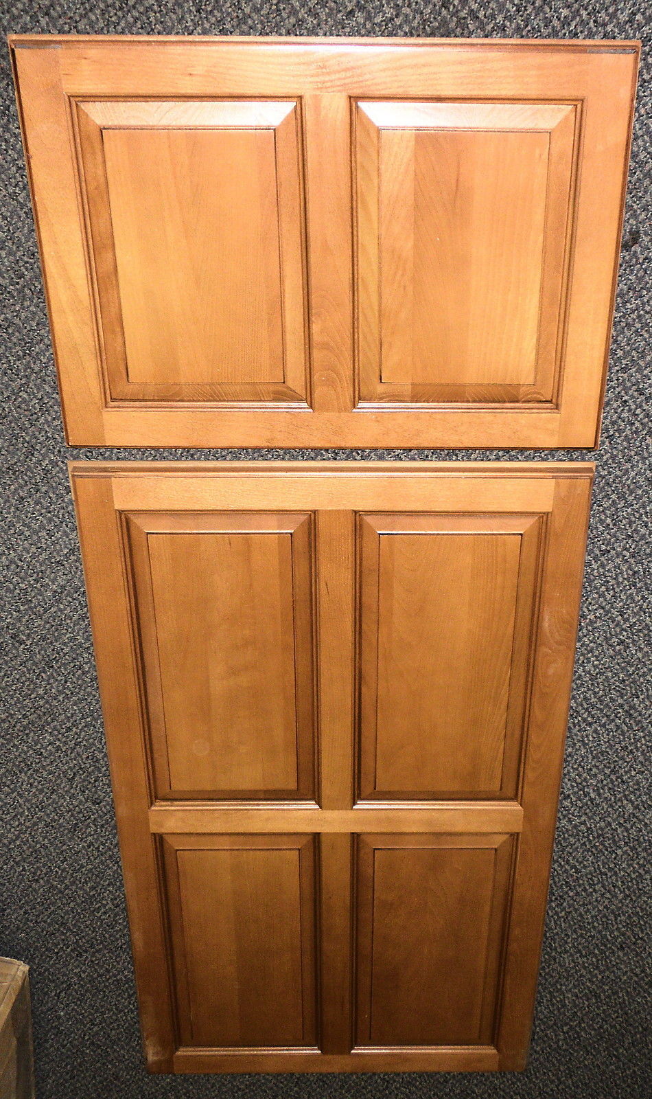 6 Panel Solid Wood Refrigerator Door Insert Set - Interior