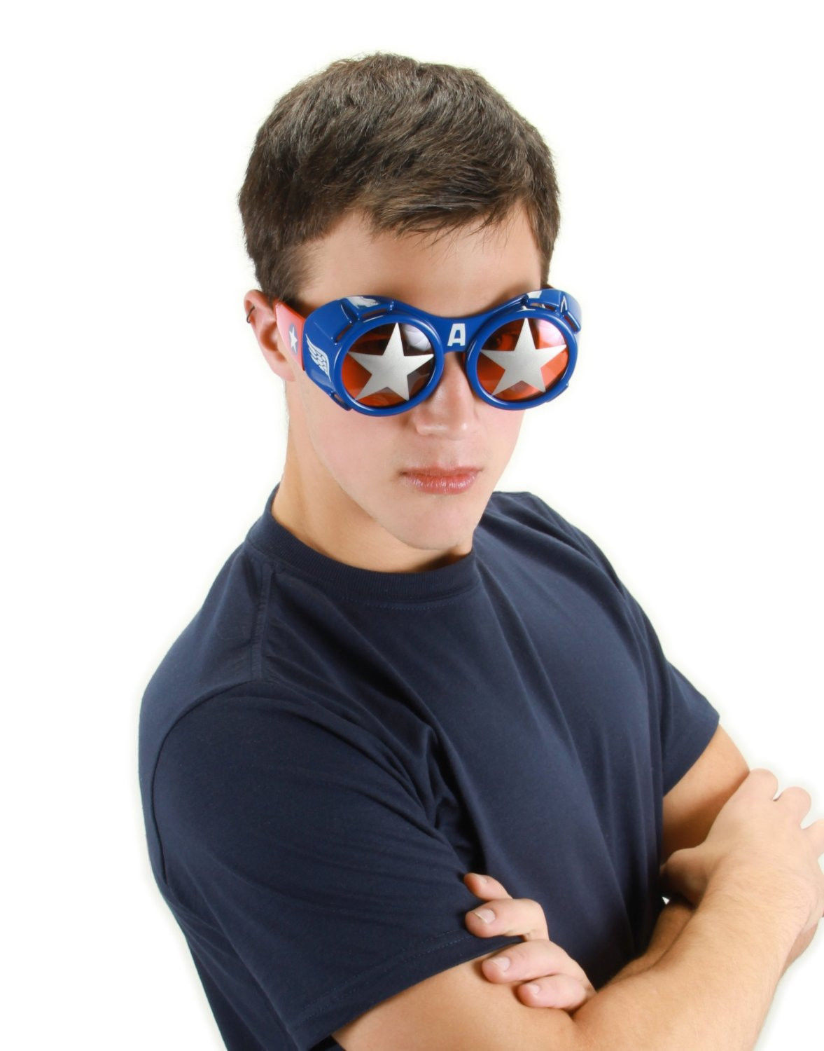 Самые современные очки и марвел. Очки с костюмом. Очки Супергерой. Капитан Америка в очках. Марвел очки.