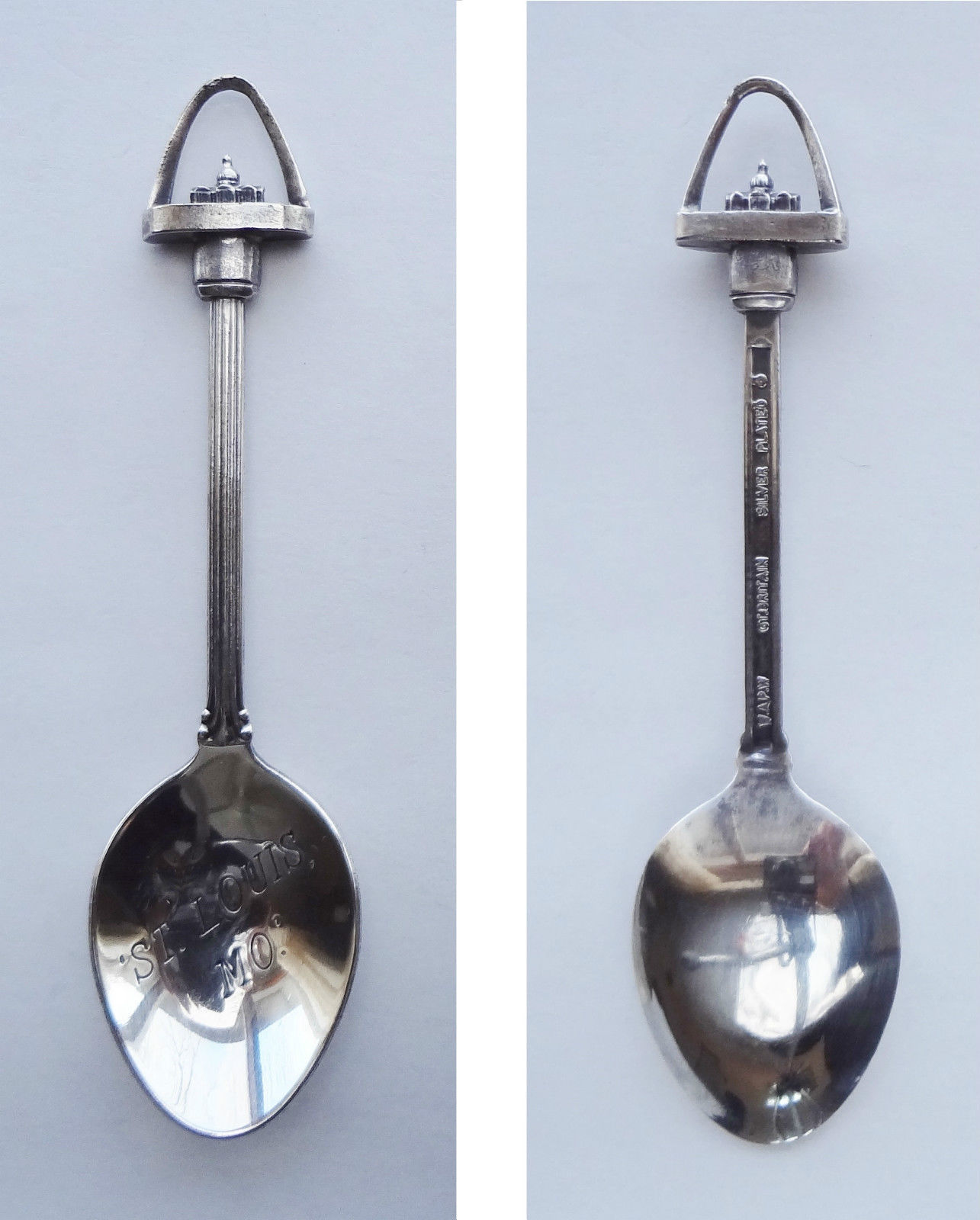 Collector Souvenir Spoon USA Missouri St. Louis Gateway Arch 3D Figural - Spoons