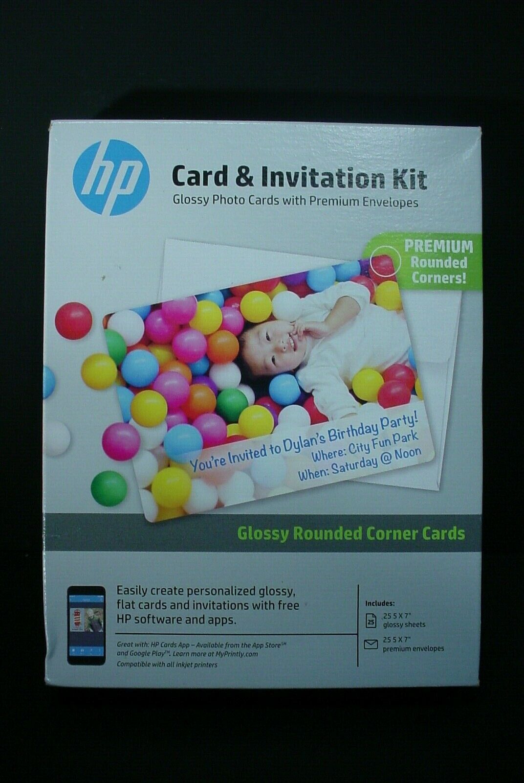 Hp Card And Invitation Kit With 25 Glossy Sheets And Envelopes Greeting