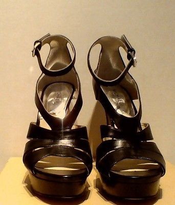 Primary image for Women's Michael Kors Leighton Ankle Strap Leather Sz  9
