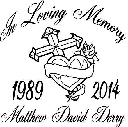 In Loving Memory Memorial Vinyl Graphic Sticker Decal Heart Cross ...