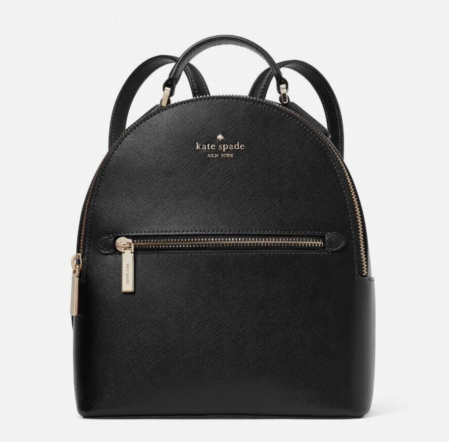 New Kate Spade Perry Small Backpack Leather Black