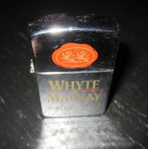 Vintage Chrome WHYTE &amp; MACKAY SCOTCH Whisky Flip Top Petrol Lighter - $11.99