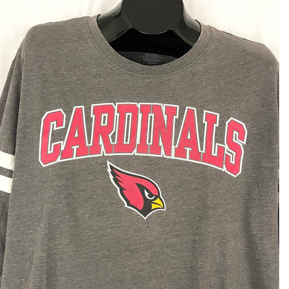 Arizona Cardinals Shirt Adult Large Gray Long Sleeve NFL Team Apparel  Men's