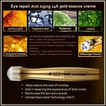  Anti-Wrinkle Anti-Aging 24K Nano Gold Essence Eye Creme Massage Roll On Pen image 1