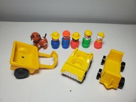 Fisher Price Little People Vintage Car dog cowboy clown construction Toy... - $24.75