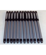 Gel Stick Pens ~ Lot of 12 ~ Silver Barrel, Comfort Grip, Black Ink  #1170S - $12.69