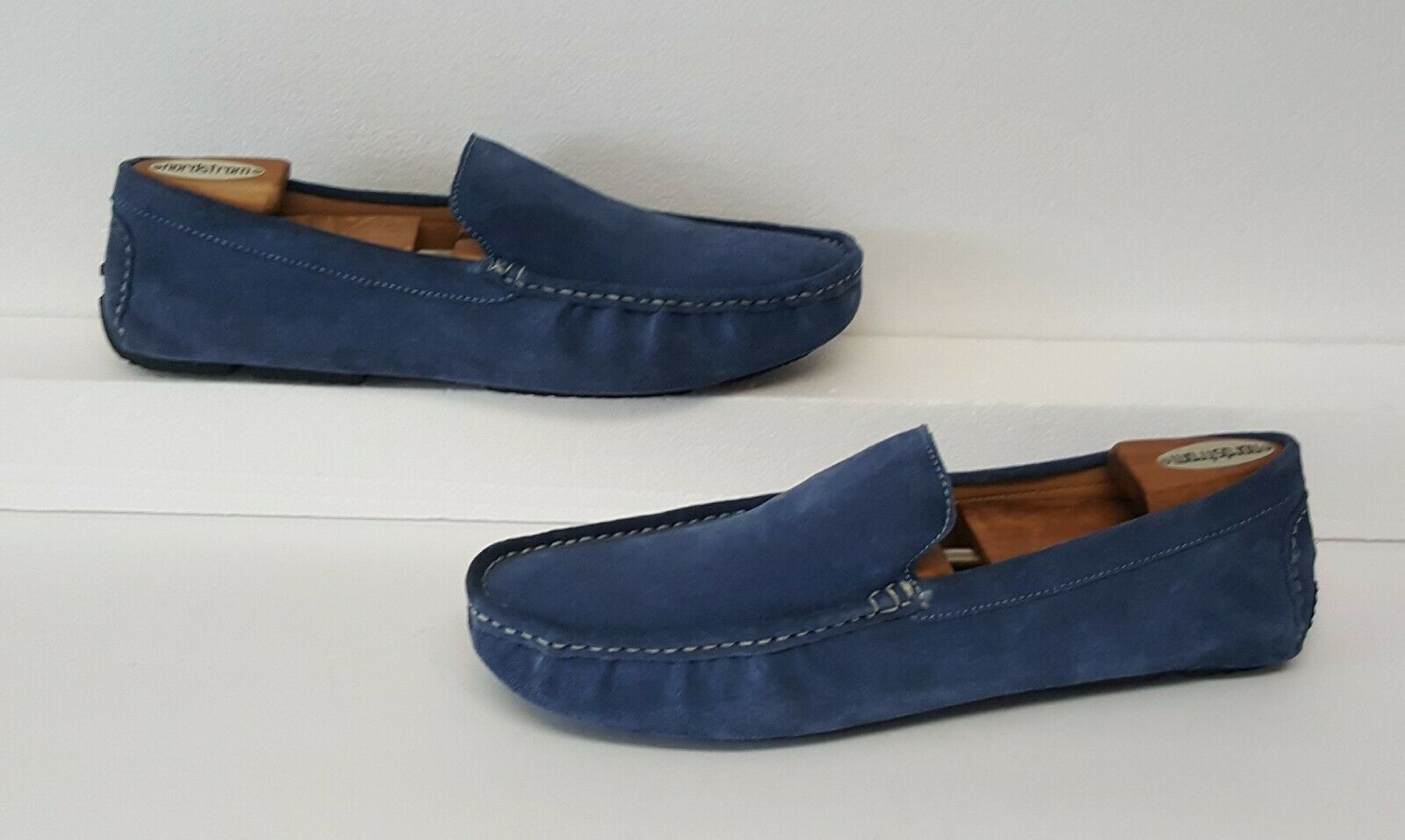 Scandia Woods Men's Leather Suede Blue Driving Moccasins Loafer sz 12M ...