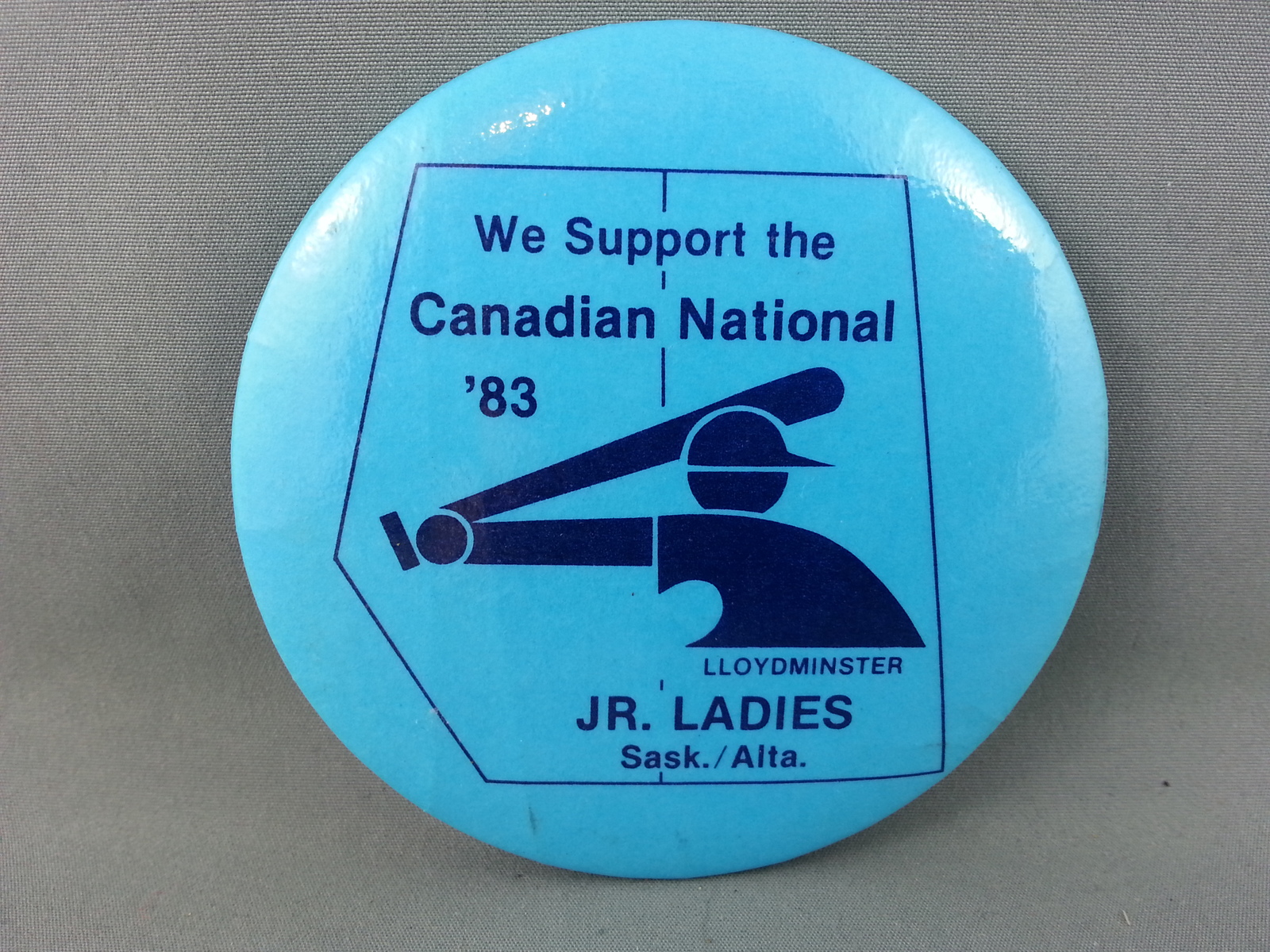 Vintage Local Sports Pin Canadian Jr Ladies Softball Championship