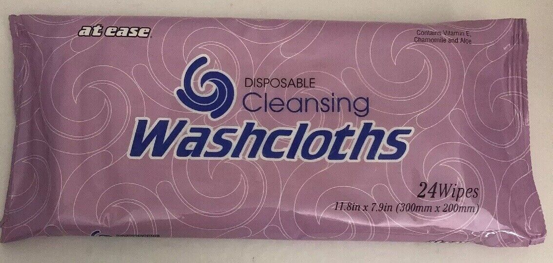Wipes Wipes Wipes At Ease Disposable Adult Washcloths-U Receive Pack Of 24 Wipes
