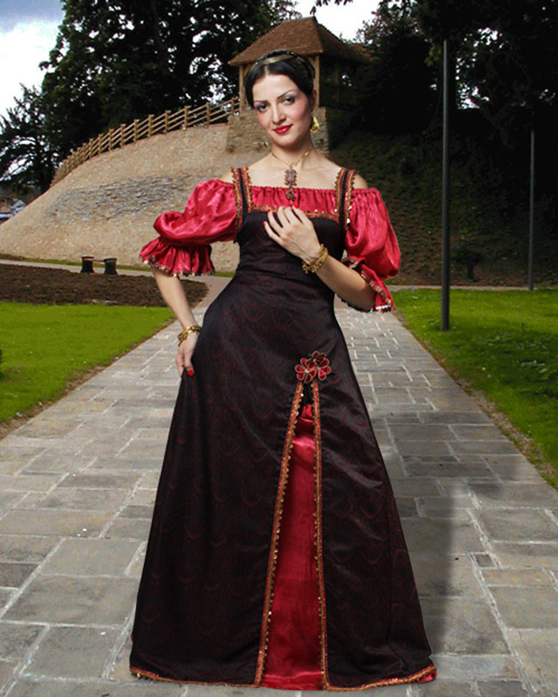 Deluxe Renaisance Bodice Dress Costume Medieval Princess Dress Gown Adult Women Women 8995