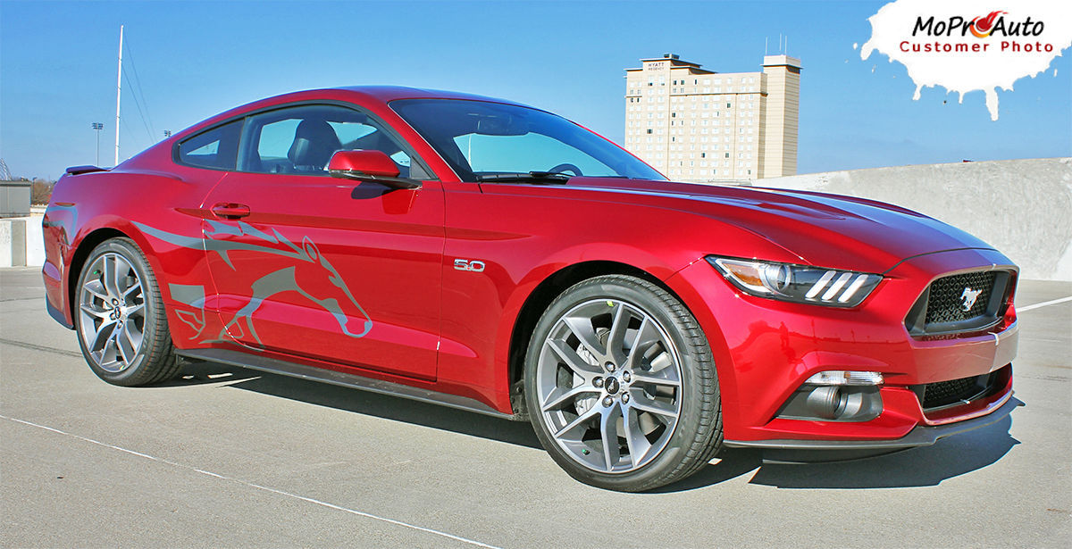 20152017 Ford Mustang GT V6 STEED Side Decals Stripes 3M Pro Graphics PDS3288 Graphics Decals