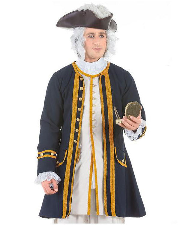 Deluxe Pirate Jacket Suits Costumes Admiral Norrington Pirate Coat ...