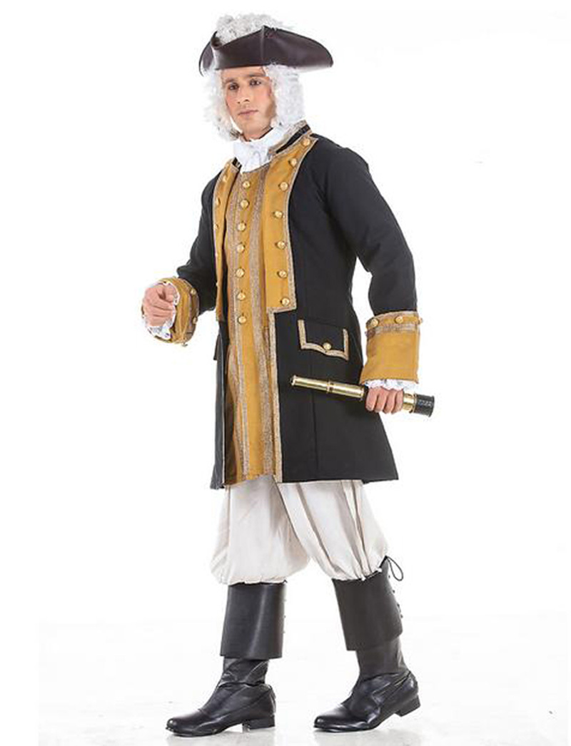 Deluxe Pirate Costume Coat Jacket Norrington Commodore Suits Adult ...