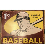 Topps 1959 Baseball 16&quot; x 12&quot; Retro Metal Tin Sign Man cave - $14.03